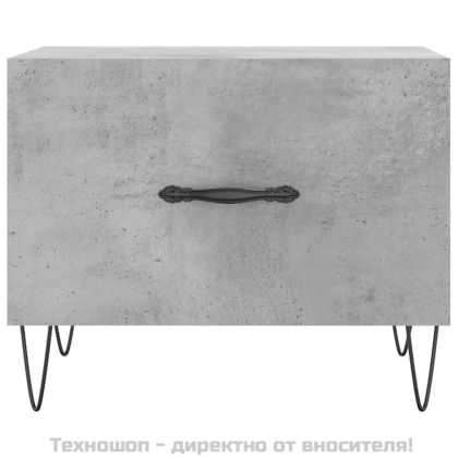 Кафе маси, 2 бр, Бетонно сиво, 50x50x40 см, инженерно дърво