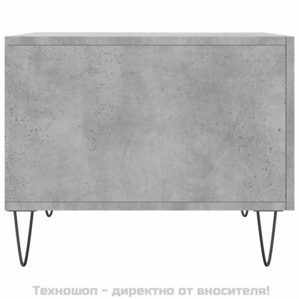 Кафе маси, 2 бр, Бетонно сиво, 50x50x40 см, инженерно дърво