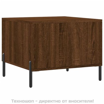 Кафе маси, 2 бр, кафяв дъб, 50x50x40 см, инженерно дърво