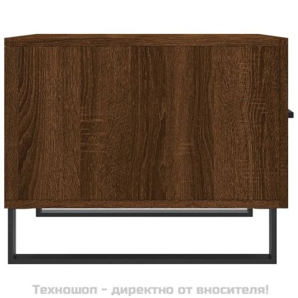 Кафе маси, 2 бр, кафяв дъб, 50x50x40 см, инженерно дърво