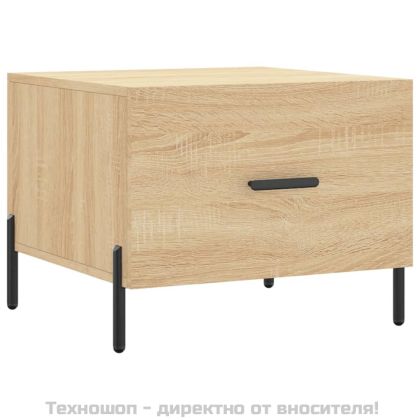 Кафе маси, 2 бр, дъб сонома, 50x50x40 см, инженерно дърво