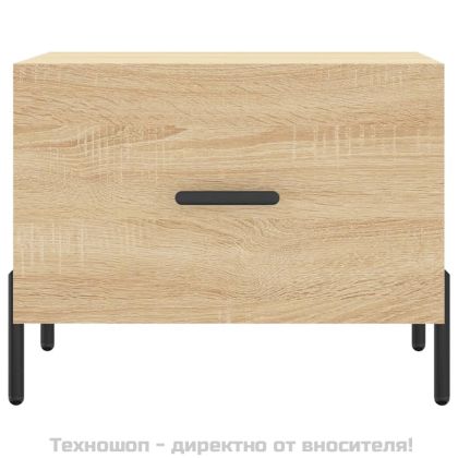 Кафе маси, 2 бр, дъб сонома, 50x50x40 см, инженерно дърво