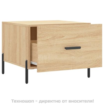 Кафе маси, 2 бр, дъб сонома, 50x50x40 см, инженерно дърво