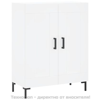 Сайдборд, бял, 69,5x34x90 см, инженерно дърво