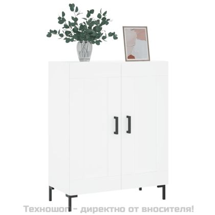 Сайдборд, бял, 69,5x34x90 см, инженерно дърво