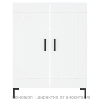 Сайдборд, бял, 69,5x34x90 см, инженерно дърво