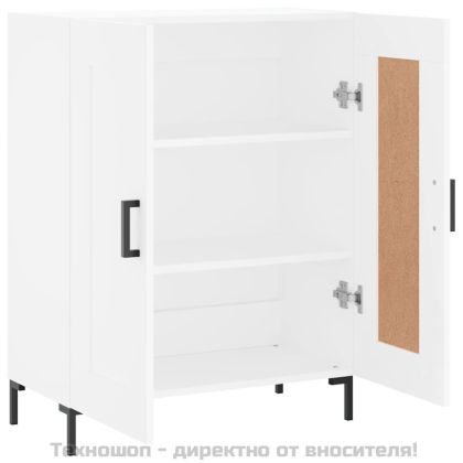 Сайдборд, бял, 69,5x34x90 см, инженерно дърво