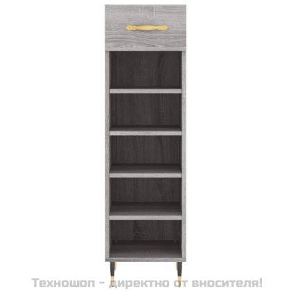Шкаф за обувки, сив сонома, 30x35x105 см, инженерно дърво