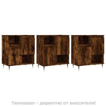 Сайдборди, 3 бр, опушен дъб, инженерно дърво