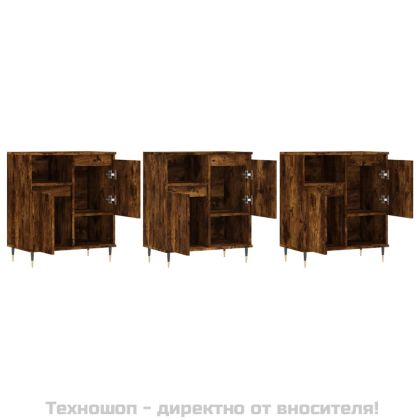 Сайдборди, 3 бр, опушен дъб, инженерно дърво