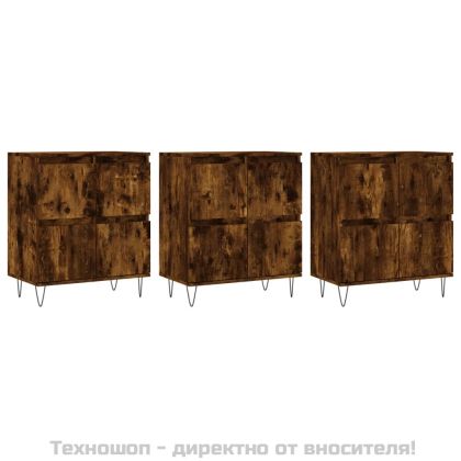 Сайдборди, 3 бр, опушен дъб, инженерно дърво