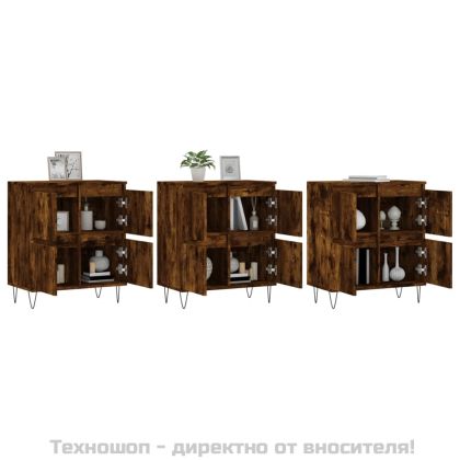 Сайдборди, 3 бр, опушен дъб, инженерно дърво