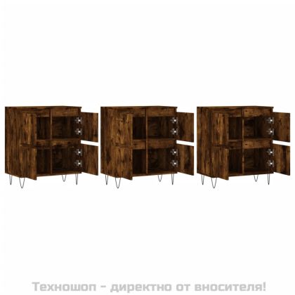 Сайдборди, 3 бр, опушен дъб, инженерно дърво