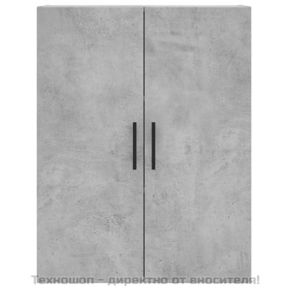 Висок шкаф, бетонно сив, 69,5x34x180 см, инженерно дърво