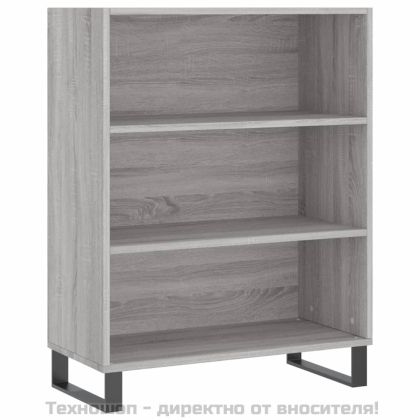 Висок шкаф, сив сонома, 69,5x34x180 см, инженерно дърво