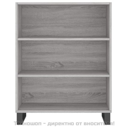Висок шкаф, сив сонома, 69,5x34x180 см, инженерно дърво