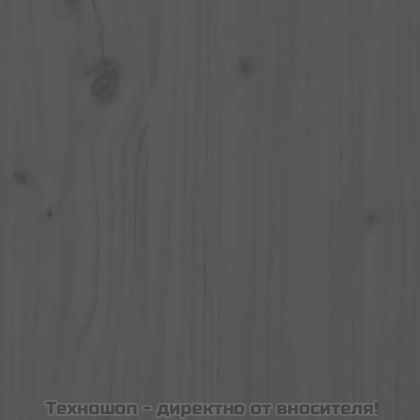 Контейнер за съхранение на кош сив 84x90x128,5 см бор масив