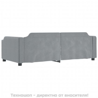 Кушетка, светлосива, 90x200 см, плат