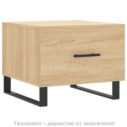 Кафе маси, 2 бр, дъб сонома, 50x50x40 см, инженерно дърво