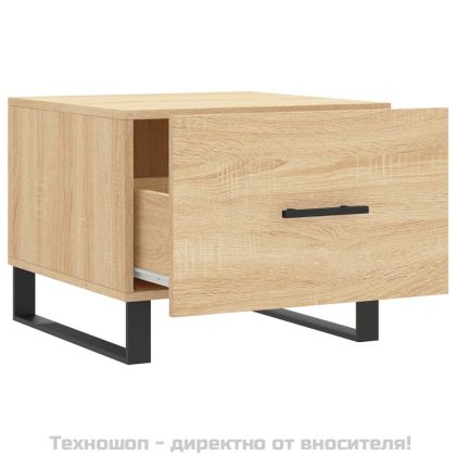 Кафе маси, 2 бр, дъб сонома, 50x50x40 см, инженерно дърво