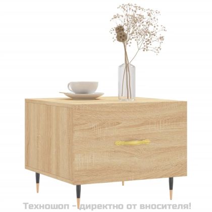 Кафе маси, 2 бр, дъб сонома, 50x50x40 см, инженерно дърво