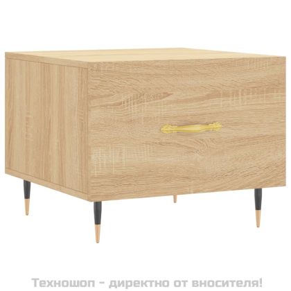 Кафе маси, 2 бр, дъб сонома, 50x50x40 см, инженерно дърво