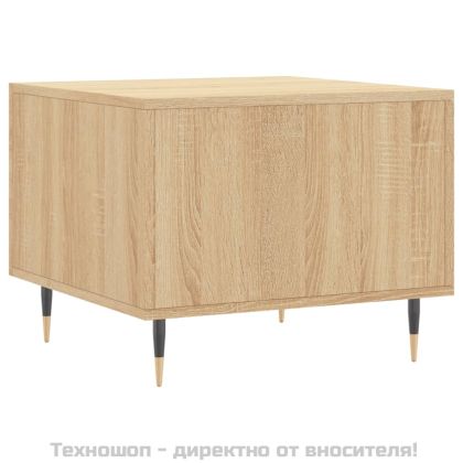 Кафе маси, 2 бр, дъб сонома, 50x50x40 см, инженерно дърво