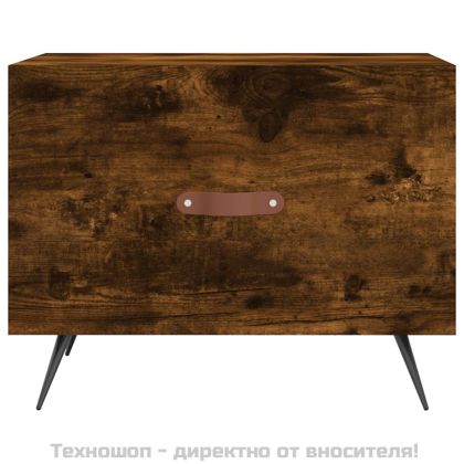 Кафе маси, 2 бр, опушен дъб, 50x50x40 см, инженерно дърво