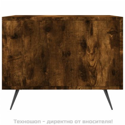 Кафе маси, 2 бр, опушен дъб, 50x50x40 см, инженерно дърво