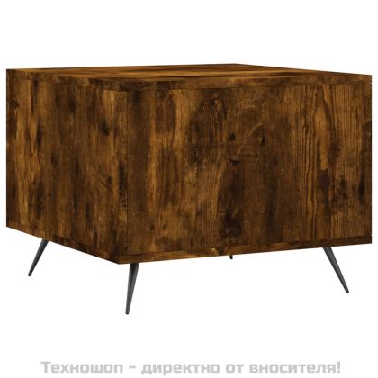 Кафе маси, 2 бр, опушен дъб, 50x50x40 см, инженерно дърво