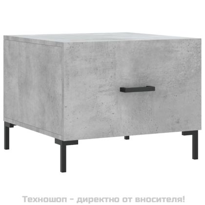 Кафе маси, 2 бр, Бетонно сиво, 50x50x40 см, инженерно дърво