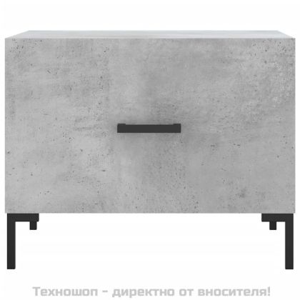 Кафе маси, 2 бр, Бетонно сиво, 50x50x40 см, инженерно дърво