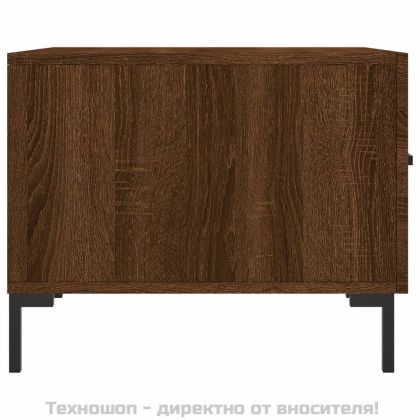 Кафе маси, 2 бр, кафяв дъб, 50x50x40 см, инженерно дърво