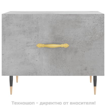 Кафе маси, 2 бр, Бетонно сиво, 50x50x40 см, инженерно дърво