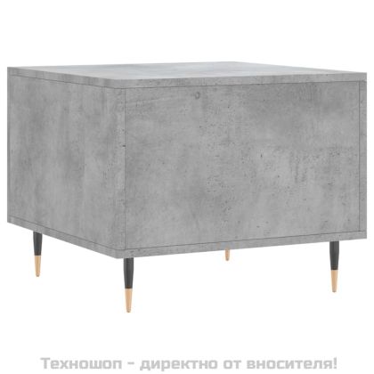 Кафе маси, 2 бр, Бетонно сиво, 50x50x40 см, инженерно дърво