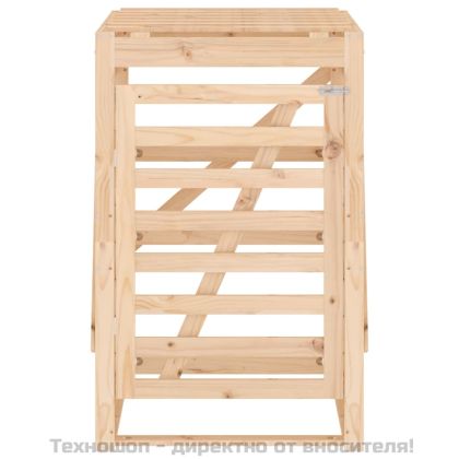 Контейнер за съхранение на кош 84x90x128,5 см дърво бор масив