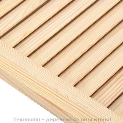 Врати за шкафове с решетен дизайн 2 бр 69x49,4 см бор масив