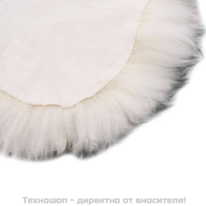 Килим от овча кожа, 60х90 см, тъмносив меланж