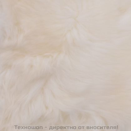 Подложки за столове, 2 бр, бели, 40x40 см, естествена овча кожа