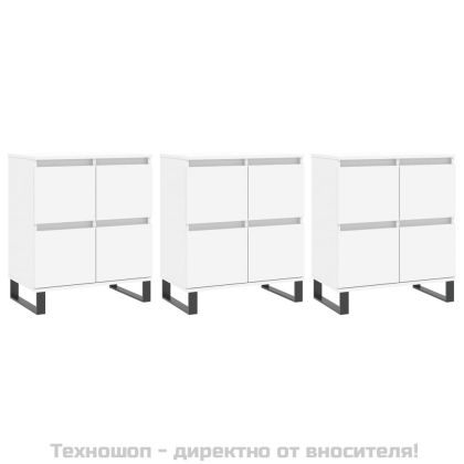Сайдборди, 3 бр, бели, инженерно дърво