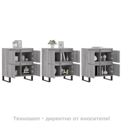 Сайдборди, 3 бр, сив сонома, инженерно дърво