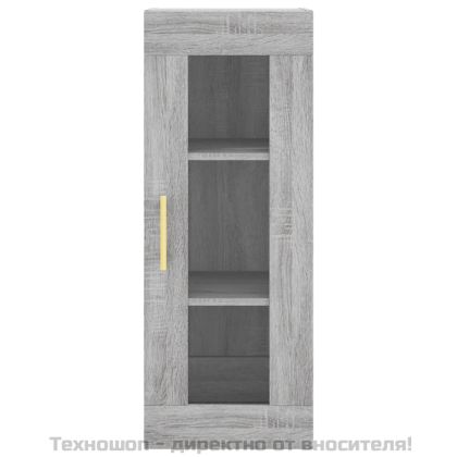 Висок шкаф, сив сонома, 34,5x34x180 см, инженерно дърво