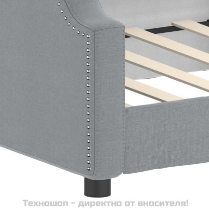 Кушетка, светлосива, 80x200 см, плат