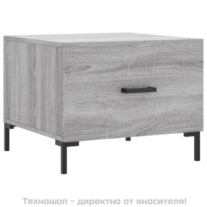 Кафе маси, 2 бр, сив сонома, 50x50x40 см, инженерно дърво