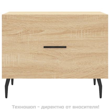 Кафе маси, 2 бр, дъб сонома, 50x50x40 см, инженерно дърво