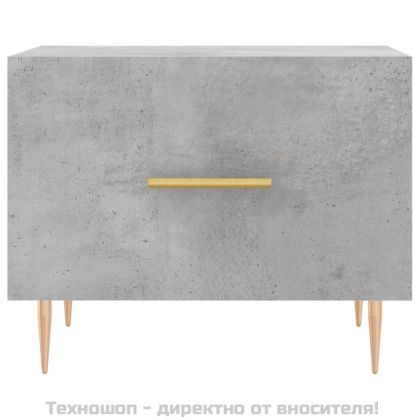 Кафе маси, 2 бр, Бетонно сиво, 50x50x40 см, инженерно дърво
