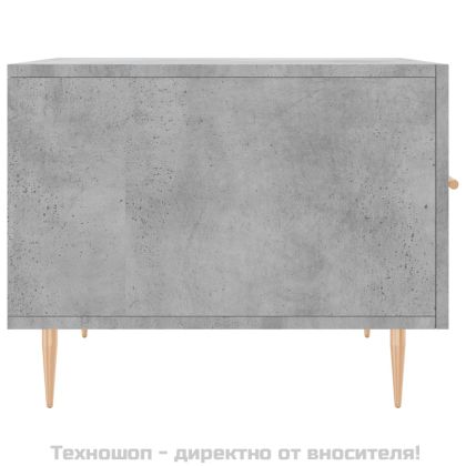 Кафе маси, 2 бр, Бетонно сиво, 50x50x40 см, инженерно дърво