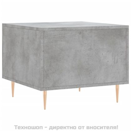 Кафе маси, 2 бр, Бетонно сиво, 50x50x40 см, инженерно дърво