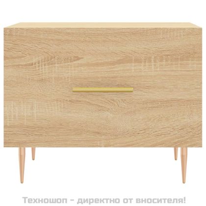 Кафе маси, 2 бр, дъб сонома, 50x50x40 см, инженерно дърво