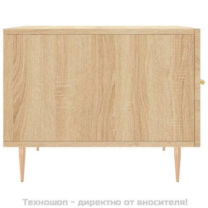 Кафе маси, 2 бр, дъб сонома, 50x50x40 см, инженерно дърво